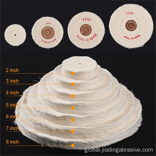 Cotton Buffing Wheels 10*60 layers abrasives polish cotton jewellery buffing Supplier